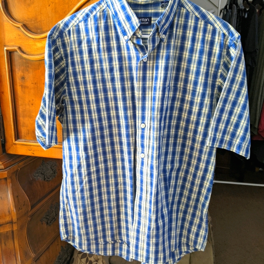 A men's button up shirt